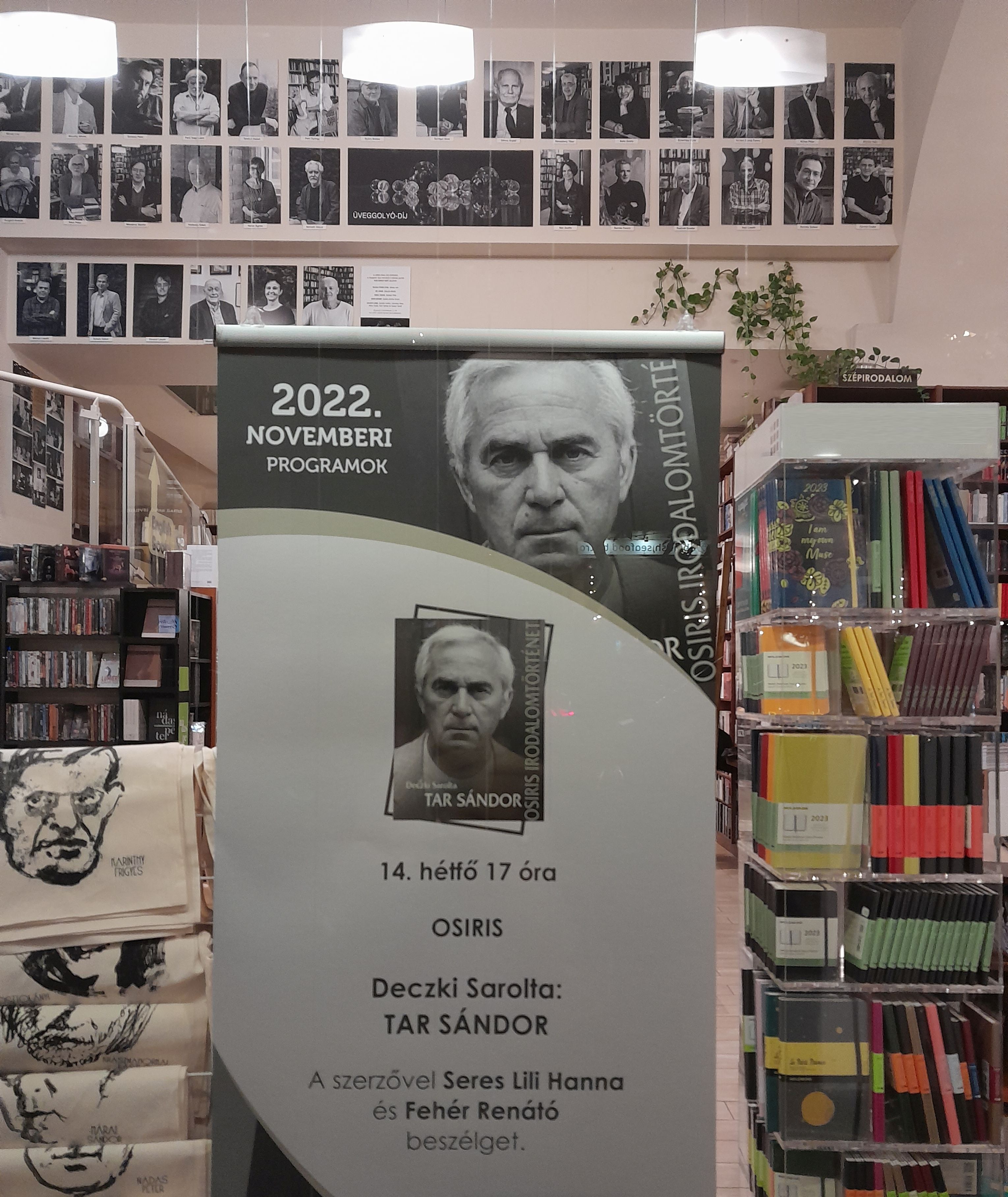 Monográfia Tar Sándorról – Deczki Sarolta kötetét az Írók Boltjában mutatták be (2022. november 14.)