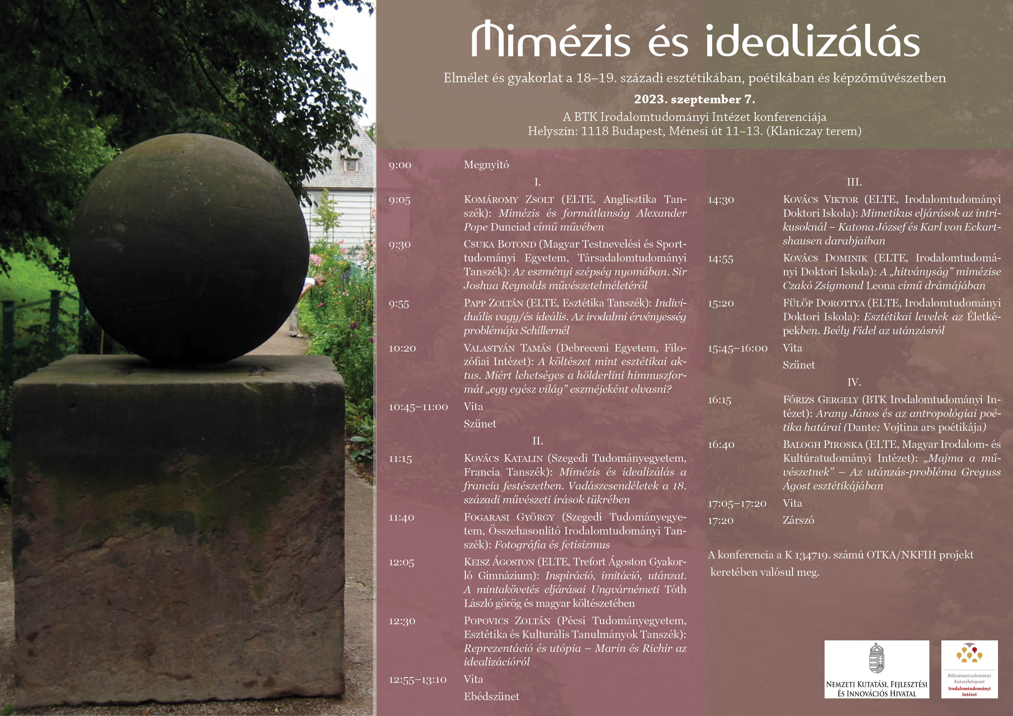 Mimézis és idealizálás  a 18–19. században – tudományos konferencia